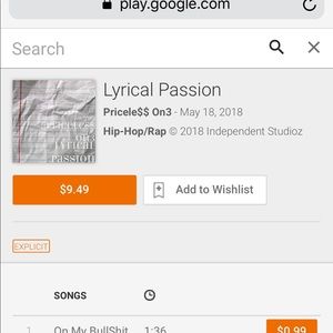 My album lyrical passion